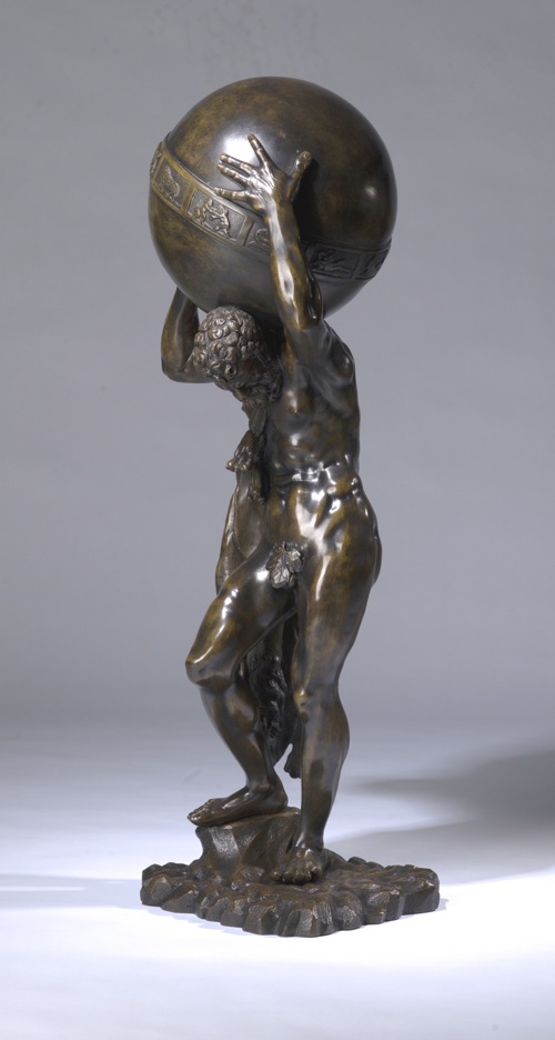 Bronze Atlas Figure