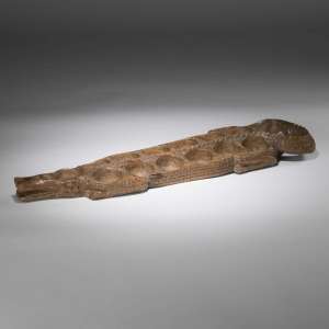 Crocodile Shaped Antique African Gaming Board (T3862)