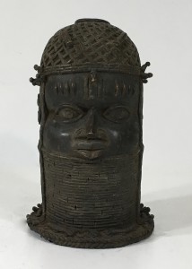 Bronze Benin Metal Decorative Head (T4786)
