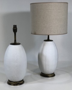 Small White Ceramic Feather Pattern Lamps (T5038)