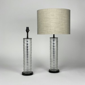pair of small rolo lamps with brown bronze bases (T5498)