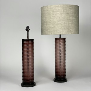 Pair of  Large Rolo Lamps with Brown Bronze Bases (T5499)