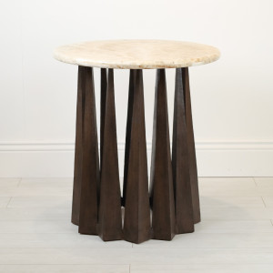 Wrought Iron 'Brutal' Centre Table With Egyptian onyx  Top (T7134)