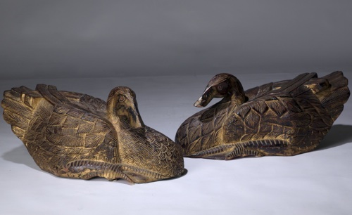 Pair Of 19th Century Wooden Ducks