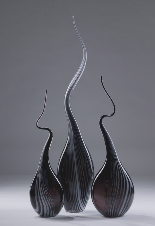 Black White 'squiggle Vase'