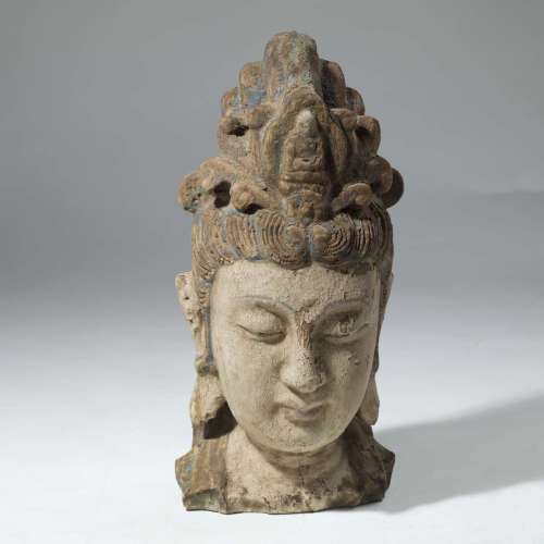 Oriental Guanyin Buddha Head Sculpture