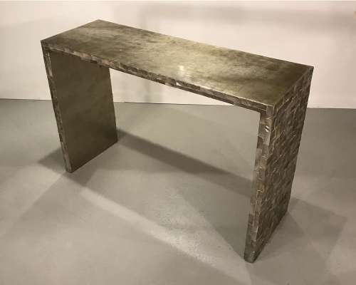 Modern Shell Lacquer Console Table