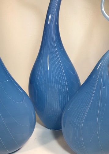 Cornflower Blue 'squiggle Vase'