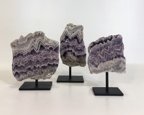 Pieces Of "missoni" Mineral On Metal Stands