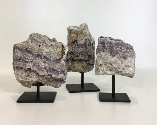 Pieces Of "missoni" Mineral On Metal Stands