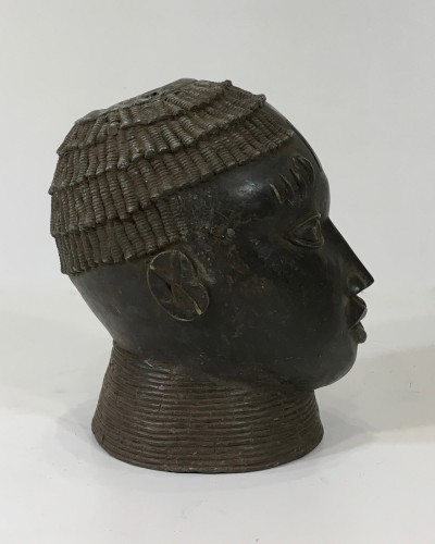 Bronze Benin Metal Decorative Head