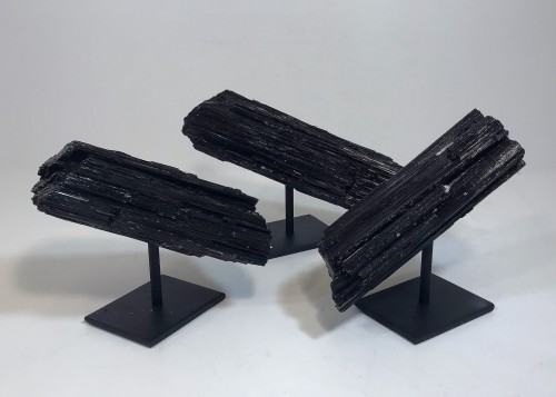 Pieces Of Tourmaline On Iron Stands