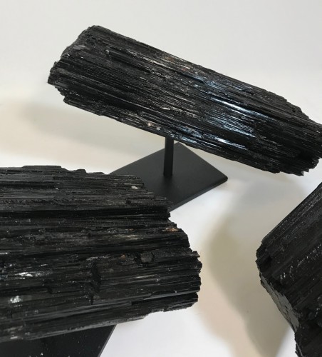 Pieces Of Tourmaline On Iron Stands