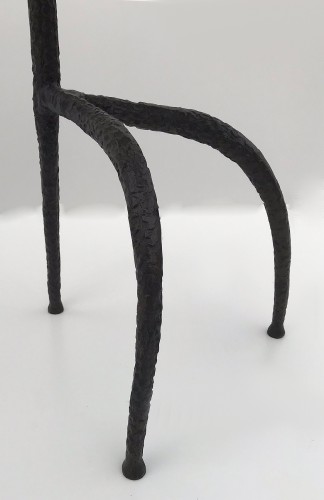 Pair Of Agate Wrought Iron "giraffe" Side Table