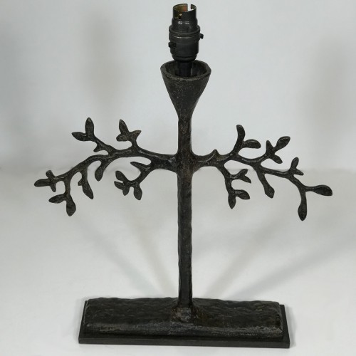 Pair Of Small Metal Olive Tree Lamps In Brown Bronze Finish