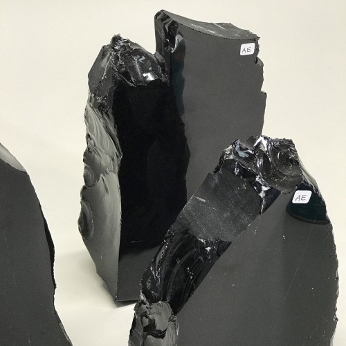Chunks Of Obsidian With One Polished Face