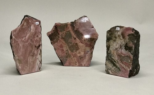 Chunks Of Pink Agate With One Face Polished