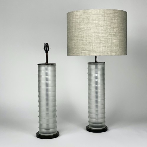 Pair of Large Rolo Lamps on Brown Bronze Bases