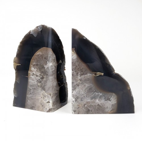 Black Mineral Bookends