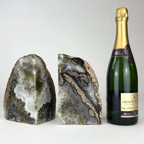 Grey Mineral Bookends