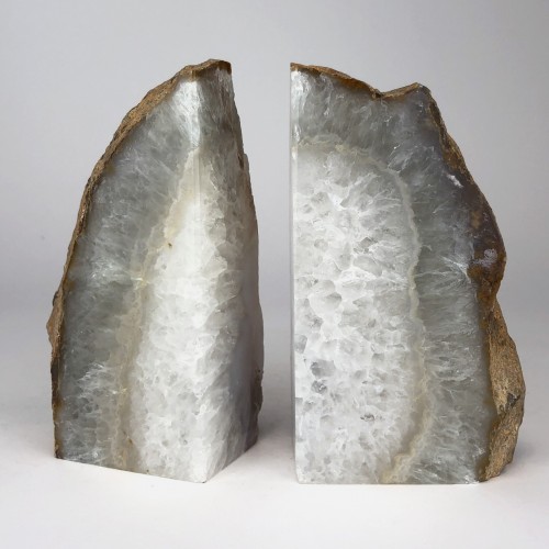 Grey Mineral Bookends