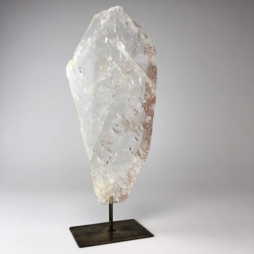 Rock Crystal Mineral on Antique Brass Stand