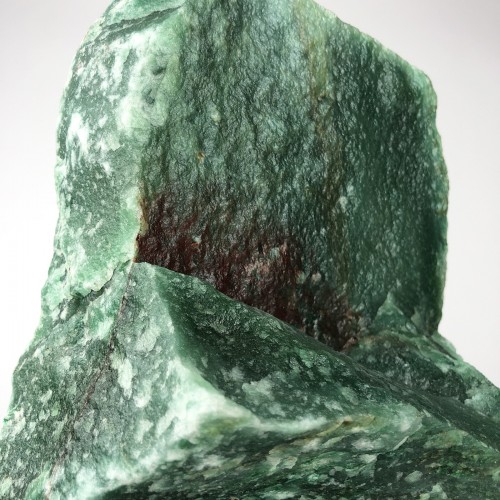 Green Mineral on Brown Bronze Stand
