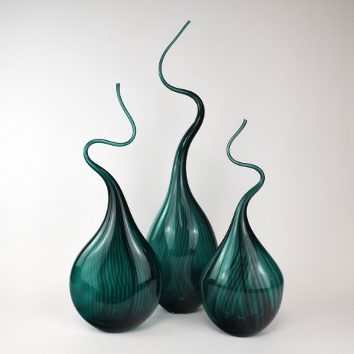 Blue / Green 'Squiggle Vases'