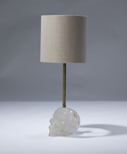 Single Small Clear Crystal 'skull' Lamp (T3057)