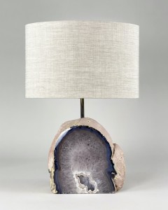 Single Medium Agate Lamp With Antique Brass Base (T5356)
