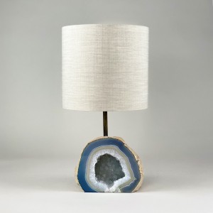 Single Small Agate Lamp With Antique Brass Base (T5364)
