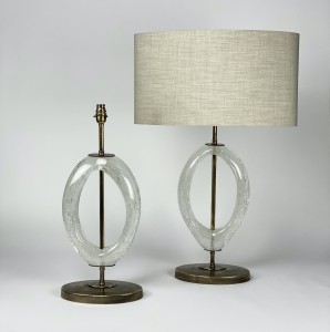 pair of medium 'Guido' lamps on antique brass bases (T5501)