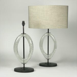 pair of medium 'Guido' lamps on brown bronze bases (T5502)