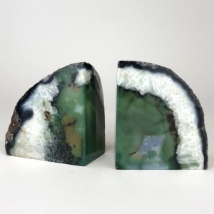 Green Mineral Bookends (T5640)