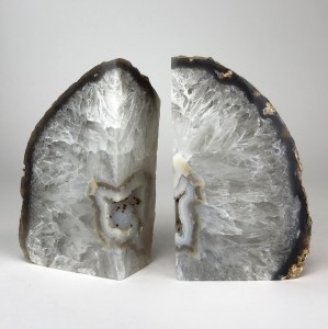 Grey Mineral Bookends (T5648)