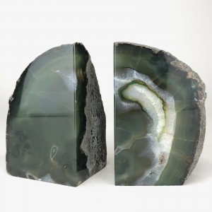 Green Mineral Bookends (T5673)