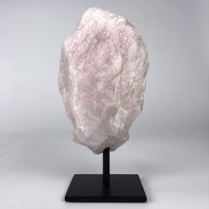 Rose Quartz Mineral on Brown Bronze Stand (T5730)