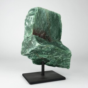 Green Mineral on Brown Bronze Stand (T5777)