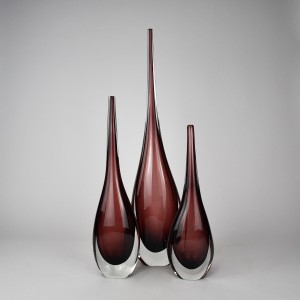 Set of Lenny Vases in 'Tea' Glass (T6217)