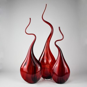 Red 'Squiggle Vases' (T6221)