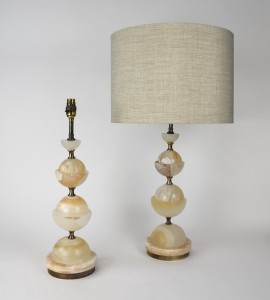 Pair of Onyx Table Lamps (T6444)