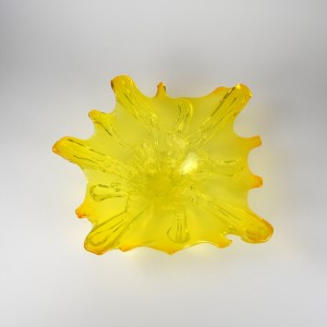 Yellow Glass Splash Bowl (T6484)